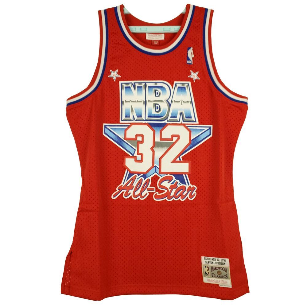 Earvin Magic Johnson Mitchell & Ness M Medium NBA All-Star West‎ Jersey Red NWT